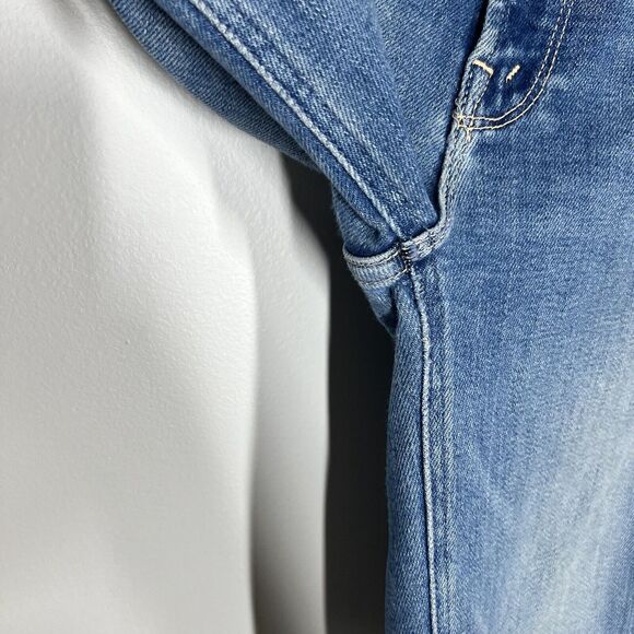 Mother Sz 25 The Mid Rise Dazzler Ankle Fray Jeans Riding The Cliffside Blue - Picture 6 of 10